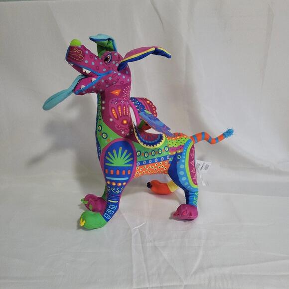 Disney Store Pixar Coco Dante Dog Alebrije Rainbow Plush Spirit Day Of The Dead - Picture 3 of 8